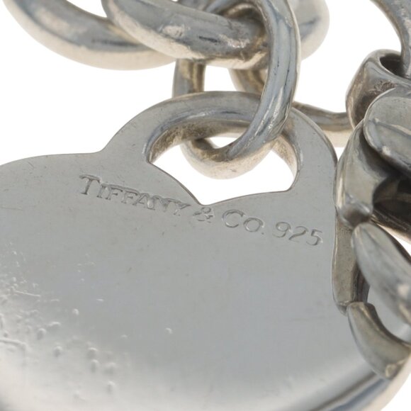 Tiffany & Co. Heart Bracelet Charm Bracelet 7 3/4" Ster 925 Engravable Starter - Picture 5 of 6